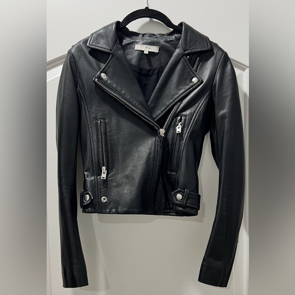 Iro Black Luiga Leather Jacket FR 36/XS - Picture 4 of 5
